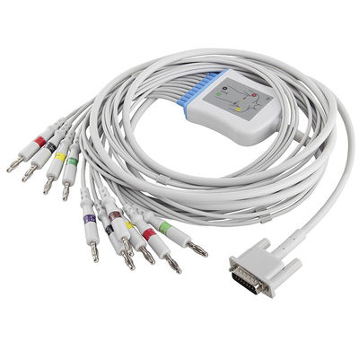 P-hilips HP EKG केबल M2461A M3702C 989803175901 EKG केबल और लीडवायर 15 पिन IEC बनाना 4.0
