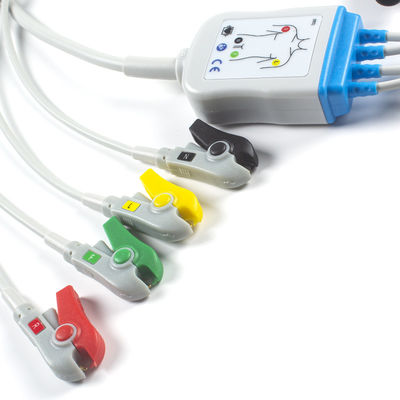 Corpuls 3 ECG केबल और लीडवायर 4 लीड लिम्ब IEC क्लिप 11pin कनेक्टर ECG केबल