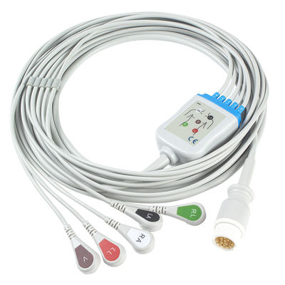 P-Hilips ECG केबल और लीडवायर 12pin 5 लीड M1975A ECG केबल