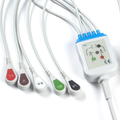 P-Hilips ECG केबल और लीडवायर 12pin 5 लीड M1975A ECG केबल