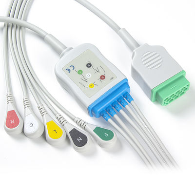 GE Marquette CBM-05NA-10AS-0001 ECG केबल और लीडवायर 5 लीड IEC स्नैप 11pin कनेक्टर ECG केबल