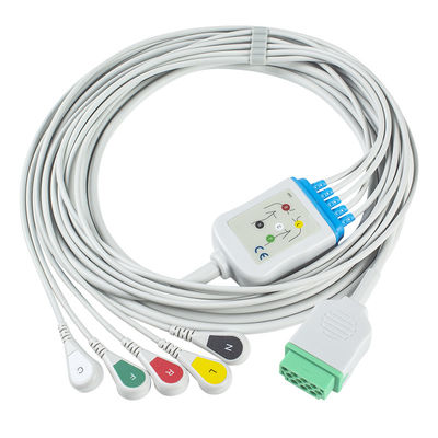 GE Marquette CBM-05NA-10AS-0001 ECG केबल और लीडवायर 5 लीड IEC स्नैप 11pin कनेक्टर ECG केबल