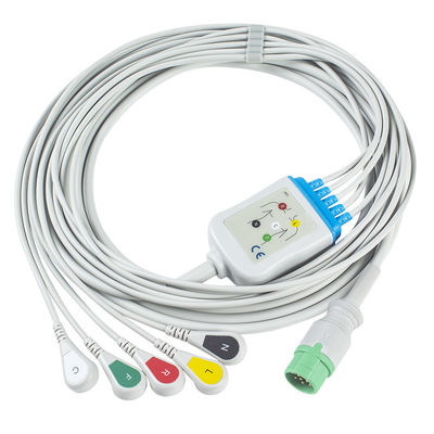 Biolight BLT ECG केबल और लीडवायर 5 लीड IEC क्लिप 12Pin C2557P0 ECG केबल
