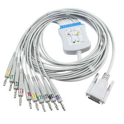 निहोन कोहेन एक किग्रा ट्रंक केबल BA-902D ECG-FD07 ECG-9010K लीडवायर 15 पिन IEC बनाना 4.0