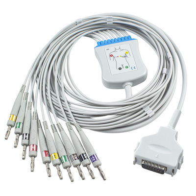 Fukuda Denshi CP-101LD FX101 FX-7202 IEC बनाना 4.0 10 लीड्स EKG रोगी मॉनिटर केबल ECG कॉर्ड