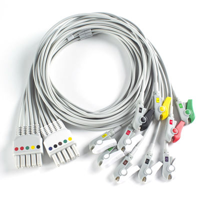 संगत Mindray BeneHeart D6 डिफिब्रिलेटर 10लीड ईकेजी लीडवायर IEC Grabber