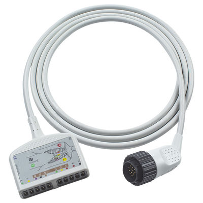 वयस्क/बाल रोगियों के लिए 16 पिन संगत Kenz EKG ट्रंक केबल IEC/AHA