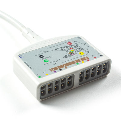 लेटेक्स मुक्त 15Pin 10Lead EKG ट्रंक केबल IEC/AHA 108 109 110 1210 1211 601 कार्डिको 302 के लिए