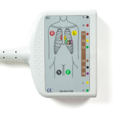 लेटेक्स मुक्त 15Pin 10Lead EKG ट्रंक केबल IEC/AHA 108 109 110 1210 1211 601 कार्डिको 302 के लिए