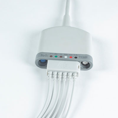 Multimed 6 Pod Patient Cable 3.5M 6Lead ECG के लिए संगत SpO2/Temperature/ECG फंक्शन के साथ
