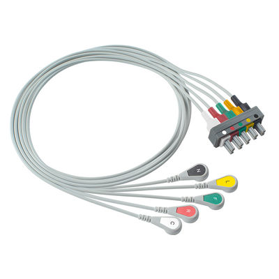 P-हिलिप्स M1633A M1625A M1621A 989803104571 डिटैचेबल 5 लीड स्नैप IEC EKG लीडवायर