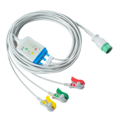 वयस्क बाल रोग के लिए Philips ईसीजी केबल 5 लीड 12Pin M1975A