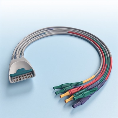 वयस्क बाल रोग के लिए Philips ईसीजी केबल 5 लीड 12Pin M1975A