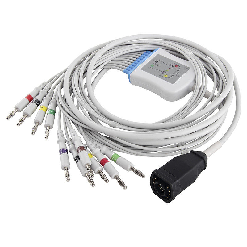Zoll EKG केबल E/M सीरीज़ और लीडवायर IEC 4.0 बनाना कनेक्टर