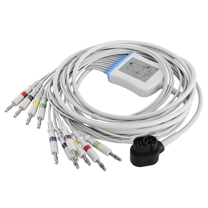 Welch Allyn Ecg केबल मॉडल: 1500 RE-PC-AHA-BAN ECG केबल और लीडवायर IEC 4.0 बनाना