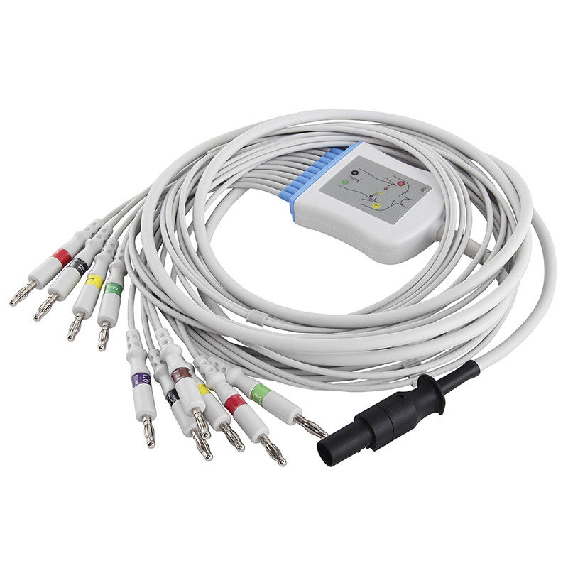 Mortara EKG केबल 60-00180-01 लीडवायर IEC 4.0 बनाना कनेक्टर