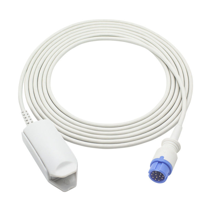 Anke ASC-553 दोबारा इस्तेमाल होने योग्य SpO2 सेंसर Oxi-max Tech 12Pin एडल्ट फिंगर क्लिप SpO2 जांच