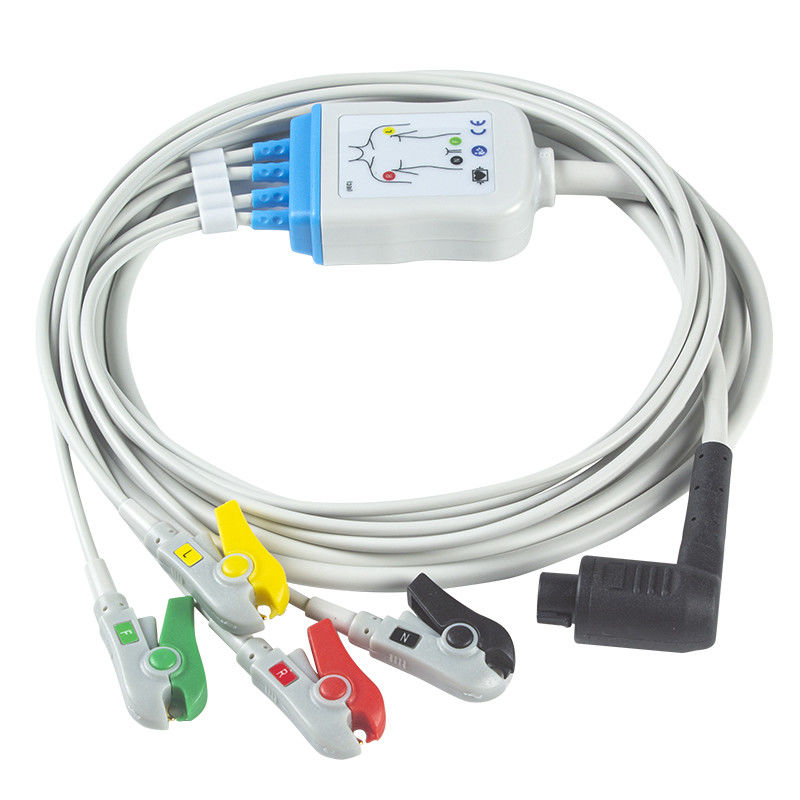 Corpuls 3 ECG केबल और लीडवायर 4 लीड लिम्ब IEC क्लिप 11pin कनेक्टर ECG केबल