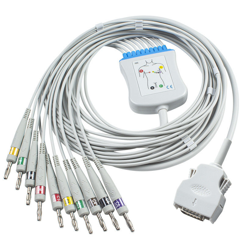 Mortara डायरेक्ट कनेक्ट EKG केबल 9293-021-50 ECG केबल ELI 100, ELI 200, ELI 50 बनाना 4.0 के लिए