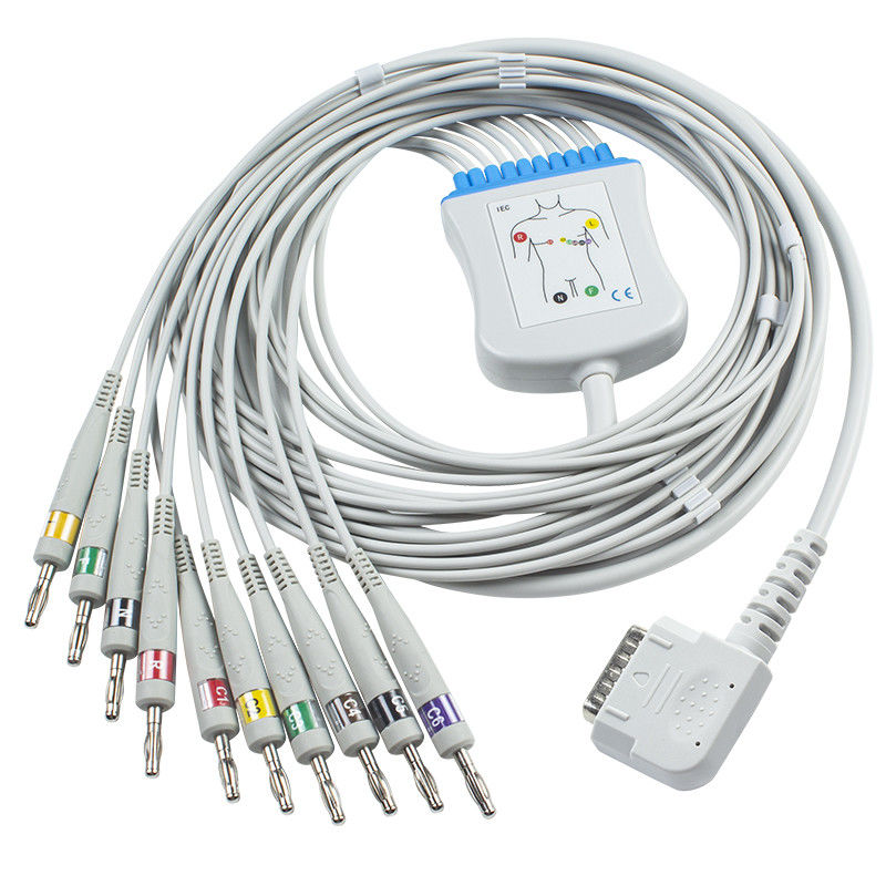 Kenz EKG केबल K131 बनाना 4.0 केबल 108 109 110 1210 1211 601 कार्डिको 302 IEC डायरेक्ट-कनेक्ट ECG केबल के लिए