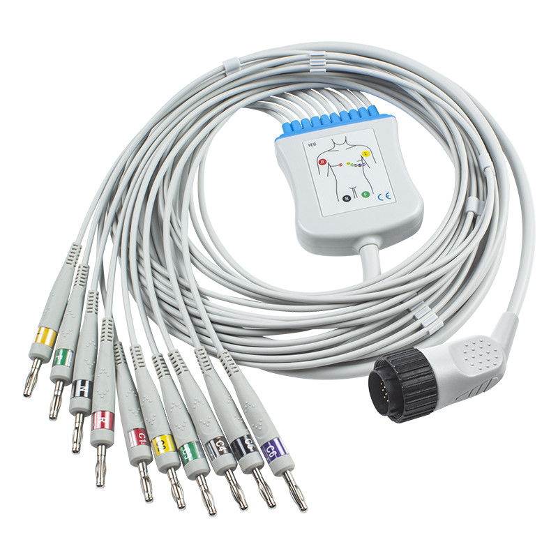 Kenz EKG केबल PC-104 63050074 63050075 16pin IEC 4.0 बनाना कनेक्टर