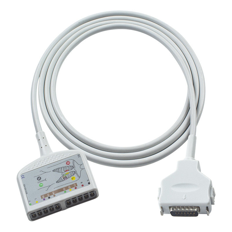 संगत Fukuda Denshi 10Lead EKG केबल के लिए CardiMax FX-7202, CardiMax FX-7402, CardiMax FX-7101