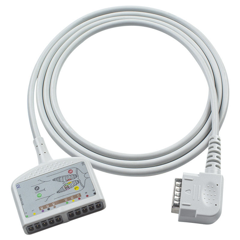 लेटेक्स मुक्त 15Pin 10Lead EKG ट्रंक केबल IEC/AHA 108 109 110 1210 1211 601 कार्डिको 302 के लिए