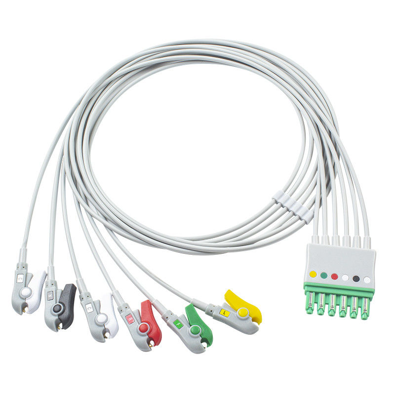 Siemens Draeger MP03405 ECG लीड वायर 6 लीड केबल ग्रैबर M300 Infinity M540 MultiMed Plus IEC क्लिप